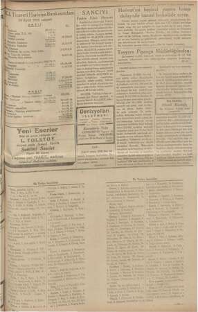    30 Eylül 1934 vaziyeti AKTI ? v TL. UÜ. lik paralar 7uY.46 29.799.67 Muhabir Bankalar 1./02.05 i er e Banlalı: 2281192 O