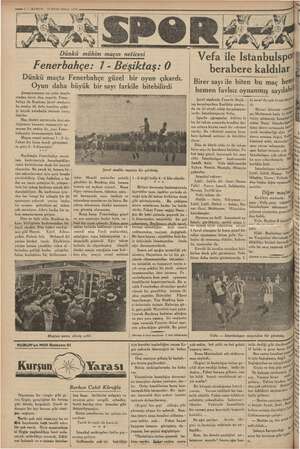    ppm EM er » Tar 15 Birinci kânun 1934 6 — KURUN - (5 Dünkü mühim maçın neticesi Fenerbahçe: 7 - Beşiktaş: 0 Dünkü maçta...