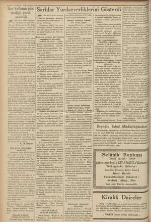    10 — KURUN 16 İkincikânun 1935 Sarlılar Wirdad erikleri Gösterdi Sar halkının gös- terdiği yurd- severlik tarafı birinci
