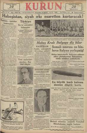 Kurun Gazetesi 14 Şubat 1935 kapağı