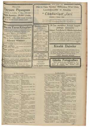  e Eİ 11 — BURUN 16 ŞUBAT 1935 meme Birinci Klasik Eser Büyük Dün ve Yarın Tercüme Külliyatının 25 inci kitabı | Tayyare...