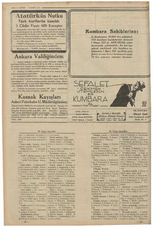   — er —lö— KURUN 25 ŞUBAT 1935 er A Tg ye Ni m yyl, ras Ma ti Atatürkün Nutku Türk hartlerile basıldı 3 Cildin Fiyatı 600