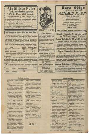  pa 13 « KURUN 2 MART 1935 Atatürkün Nutku Türk hartlerile basıldı 3 Cildin Fiyatı ii nie e da, Cümhuri; Reisicümhur Atatürkün