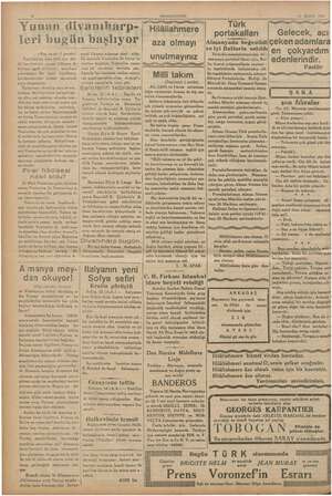    HILALLAHMER 18 MART 1935 Yunan divanıharp- leri bugün başlıyor ş tarahı İ gncide) Yapılmakta olan tahki e ihti- ei Bu Di b