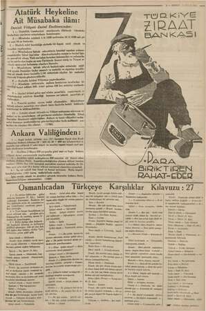      m il “Atatürk Heykeline Ait Müsabaka ilânı: ii Vilâyeti Daimi Encümeninden: nizlide Cumhuriyet a dikilecek O (Atatürk)