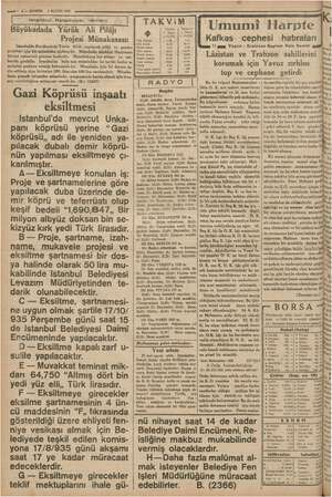  YE ——s“ 8 — KURUN 5 MAYIS 1935 LL | “ — istanbul Belediyesi ilânları Büyükadada Yürük Ali Pilâjı Projesi Münakasası:...