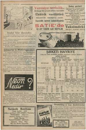  12 — KURUN e 20 MAYIS 1935 li! Ye Istanbul Sular idaresinden: 1 — İdarenin Feriköy ambarında bulunan hurda pirinç tozu, pi-
