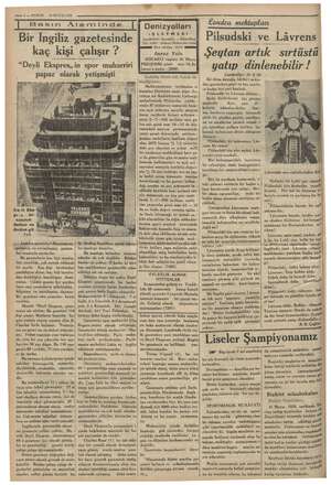  pa EF TR Nr — 8s — KURUN 30 MAYIS 1930 — Basın A | Bir Ingiliz leminde. ga gazetesinde kaç kişi “Deyli Ekspres,, şİlaydra...