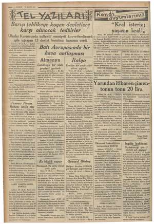    ; etmek, a —:? — KURUN 3i MAYIS 1935 le ee, A4, uA A — pi Z/ ek 4 j YY Ea m in tehlikeye koyan devletlere karşı alınacak