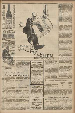      (KAP , AUL u$İ 7 1STANBUL civarında Aksaraylılar han No. 20 Telefon: 20062 1. Karahisar Maden Suyu (| Her yerde satılır.