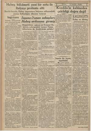    —— (9 — KURUN 22 HAZİRAN 1935 Habeş hükümeti yeni bir nota ile, İtalyayı protesto etti Son bir kararla, Habeş imparatoru,