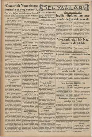    msl0 — KURUN 23 HAZIRAN 1935 “Cumurluk Yunanistana 5 normal yaşayış ve vermedi, x Eski kral Jorjun adamlarından önemli bir