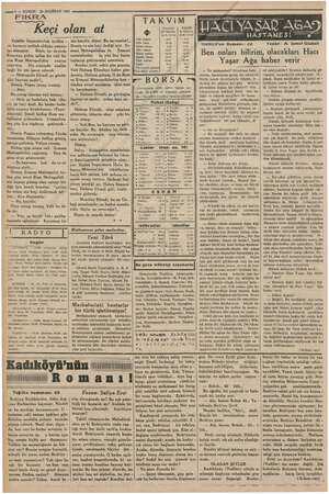    «ass 6 — KURUN 29 HAZİRAN 1935 FIKRA Keçi olan at Vaktile İmparatorluk tarihin - ın mübal olduğu zaman- lar olmuştur....