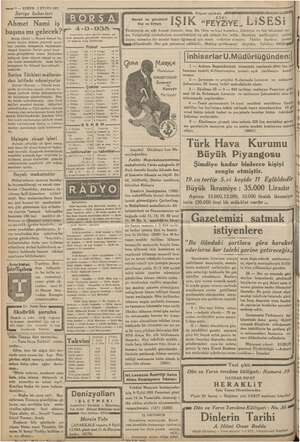  z TN «x'0 — KURUN 5 EYLÜL 1935 " Suriye haberleri Ahmet Nami iş başına mı gelecektir” (Özel) — Damat Ahmet Na tah konuşması