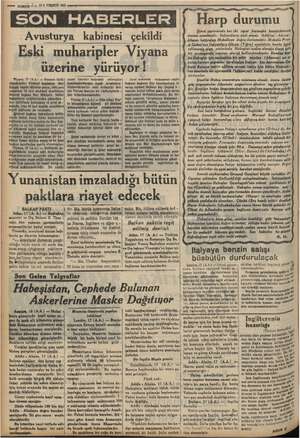  i NE İİ EŞ > yamayı z ISE TEŞRİN 1985 me Avusturya kabinesi çekildi Eski muharipler Viyana üzerine yürüyor | Yiyana, 17...