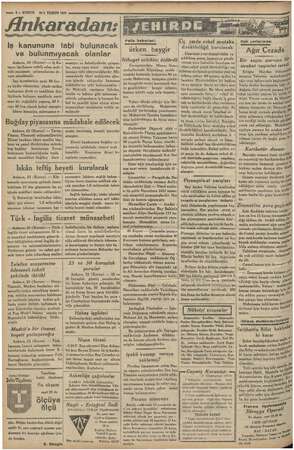  Fay * ae — see 4— KURUN 241. TEŞRİN 1935 Ankara 215 Yİ ia ee tabi bulunacak ve bulunmıyacak olanlar Ankara, 23 (Kurun) — İş