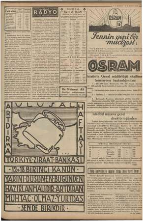    7 — KURUN 131. KANUN 1935 ei Yeni OSRAM “D,, lâmbaları dır. Çifte spiralli olan bu lâmbalal diğer OSRAM lâmbalarma naz aran