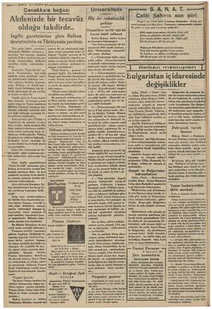    mes i — KURUN 771. KANUN 1935 Çanakkale boğazı Akdenizde bir tecavüz olduğu takdirde. İngiliz gazetelerine gi göre Balkan