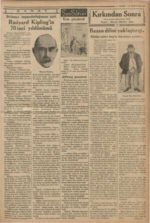    OMER a 5— KURUN 311. KANUN 1935 me AB ii Britanya imparatorluğunun şairi Ba Rudyard Kipling'in i SAN 1 Kırkından Sonra...