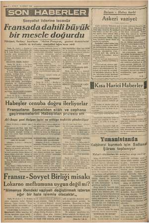      © ws ? — KURUN 14 ŞUBAT 1936 SON HABERLER 3 Sosyalist liderine tecavüz Fransada dahili büyük bir mesele doğurdu Paris,