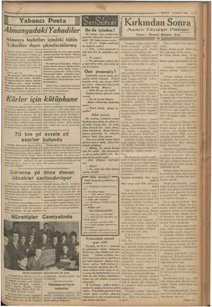     ğ Yabancı Posta Almanyadaki Yahudiler Almanya hudutları içindeki bütün Yahudiler dışarı iğ Anbul gazetesinin hususi( i Isp
