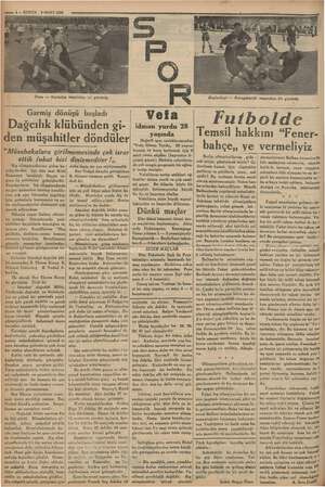     oweee 4 — KURUN 2 MART 1936 Pera — Kurtuluş maçından bir görünüş. Beylerbeyi — Karagümtük maçından bir görünüş. ettik...