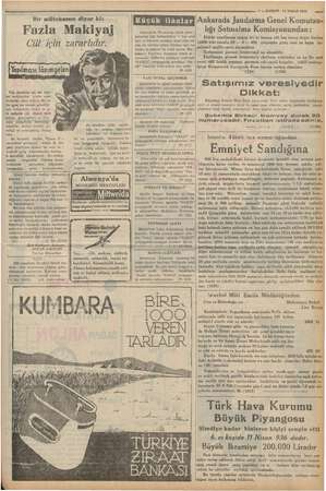    Neşri TR AR Al 7 - KURUN 11 NİSAN 1936 Bir mütehassıs diyor ki: Fazla Makiyaj Cilt için zararlıdır. Yapılması lözumgelen ri