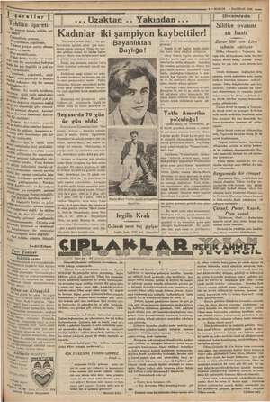    ME dk öğ inn ga ra ml ANAM gg Ea akü » Kere i li ? z T A e 5 KURUN 3 HAZİRAN 1936 —— Diseremer | Uzaktan .. Yakından KOİ