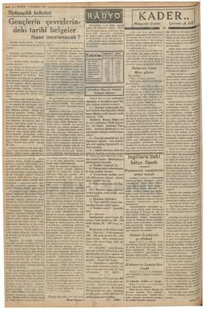    —- 6— KURUN 8 HAZİRAN 1936 ENE « Mektençilik bahisleci Gençlerin Nasıl (Bunda önceki yı 9 mayıs ve, vi rize tarihli vie...