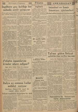    11 HAZİRAN 1936 me in İngiltere geç kaldığı bir sahada acele çalışıyor Filo'arı gibi tayyarelerini de çabuk yetiştirirse