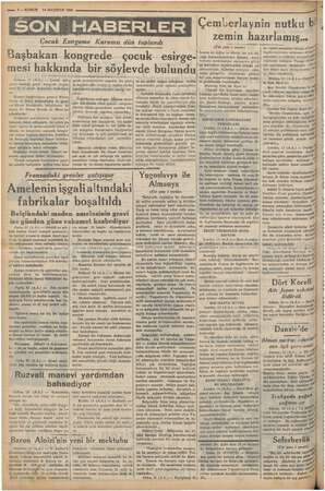    k Ankara, 13 (A.A. geme kurumu genel , saat 15 te çocuk tur, — Çocuk esir; kongresi “bugün sarayında toplanmış” Kongre...