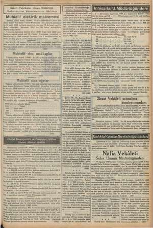    7 — KURUN 12 AĞUSTOS 1936 — Askeri Fabrikalar. Umum Müdürlüğü Satınalma komisyonu ilânları ca ko ilâ <a lip nı rin iha del