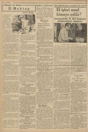    KR ” » —— 4 — KURUN 4 EYLUL 1936 Hergün bir hikâye işçilere konferans | San'atkârlarımız arasında bir anket | 12 Mektup...