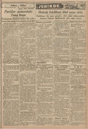    Ankata - ik KA MAM m.” e e e Yazan : Sadri ERTEM Partiler arasındaki Tuna boyu “Romanyada kberal politika! Bu politi- kanın