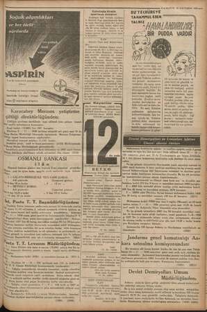     7 — KNEİN 28 İLKTEŞRİN 1936 Yere Hürlü” Bry ieaafei 2 ve 20 komprimelik ambalajlarda bulunur, Ambalaj ve komprimelerin...