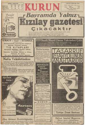    ABONE ŞARTLARI YAZI VE YÖNETİM YERİ: e yea yayın Me EE Istanbul, Ankara Caddesi (VAKFI yurdu) zor pim ye © “ > Telefon İnk