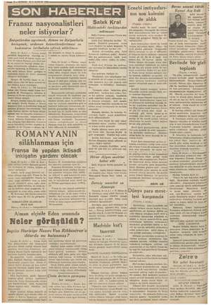  o lik “ , sean 2 KURUN 211. KANUN 1936 SON HABERLER Fransız nasyonalistleri neler istiyorlar ? Soüyetlerden ayrılmak, Aiman