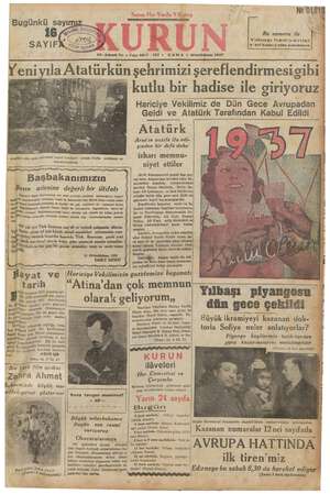    20-3üncü Yıl e Atatürk dün gece şehrimizi teşrif ettikleri “sırada Nafia vekilimiz ve kumand anlarla Atrgiii a ray...
