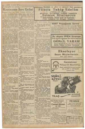    , — «— KURUN TM. KARUN 1937 Hergün bir hikâye ! e zopcasi içki sofrasında epi geçik. miş, sonr: pokere YE Imıştık. e lar,