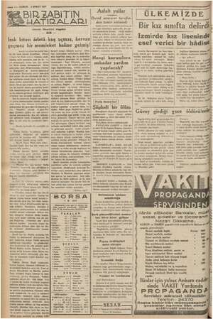    ss 4 — KURUN 3 ŞUBAT 1937 PİR ZABIT IN ATIRALARI Anlatan: Menlikli Haydar air Irak kıtası âdetâ kuş uçmaz, kervan geçmez