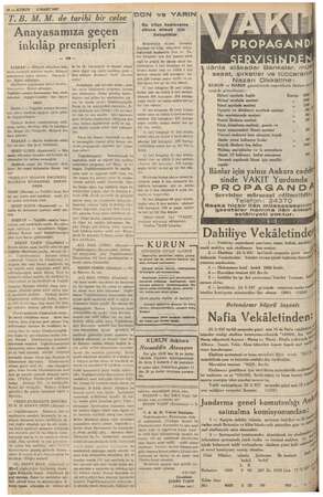  10 — KURUN SMART 1937 T.B. M. M. de tarihi bir celse Anayasamıza geçen inkılâp prensipleri KAN — Kifayeti müzakere hak. kında