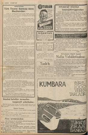    12 — KURUN 12 MART 1937 İ | İ | ADAPAZARI Türk Ticaret Bankası idare Meclisinden : 31 Mart 1937 tarihinde toplanacağı ilân