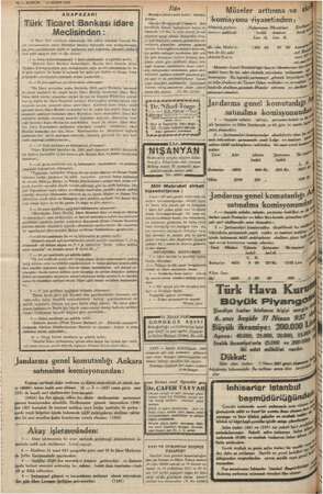  —idğ he A m ni Gini Gini 03 ADAPAZARI Türk Ticaret Bankası idare clisinden : 31 Mart 1937 tarihinde toplanacağı ilân edilen