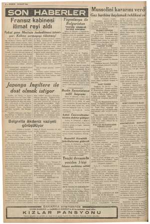  I ET TRT Ta? i TP Ee 4 — KURUN 25MART 1857 i Roma e ( talia”, Belgratta Ki İta are e nim A Fransız kabinesi itimat reyi aldı