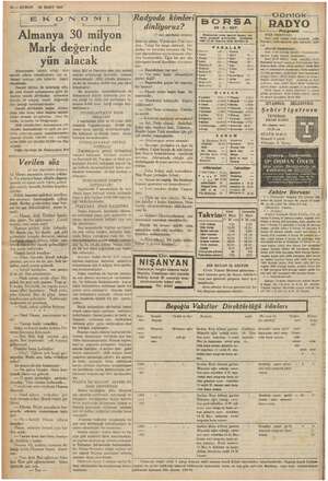  10 — KURUN 30 MART 1837 tatbik ettiği dört yeliyle 30 milyon mark Cenubi Afrikadan başka Alman. yün ihraç irca, memle- etler