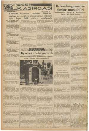     '5—KURUN 31.MART 1937 © Yazan; Kadircan KAFLI Ellerinde için Dün ve evvelki çıkan esad hulâs dık! Diye Sasa Beyden yer...