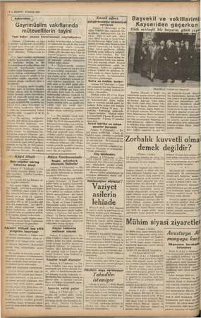    2 4-— KURUN 9 NİSAN 1937 | Ankaradan Gayrimüslim vakifigiinde mütevellilerin tayini Yeni kabul olunan kararnameyi...