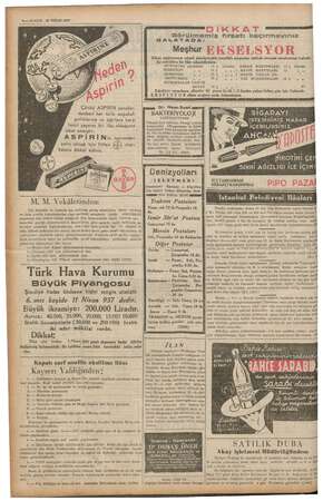    —— 6 —KURUN 10 NİSAN 1937 | EE RE RU e i Gerüimümiş fırsatı kaçırmayınız GALATADA: | seir Elbise mağazasının ti lerindeki