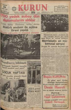    TANBUL — Posta kutusu: 46 (İstanbul) Ye > Okaimım önü dikile . Atatürk anıdının da açılma | töreni yapıldı Orgeneral...
