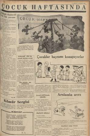      0 7— KURUN 25 NİSAN 1936 CUK HAFTASINDA ki lil m Yük, ki k düşünceli Tük yavrusu vam bir arkadaşımın ze- ri ile konuşu-